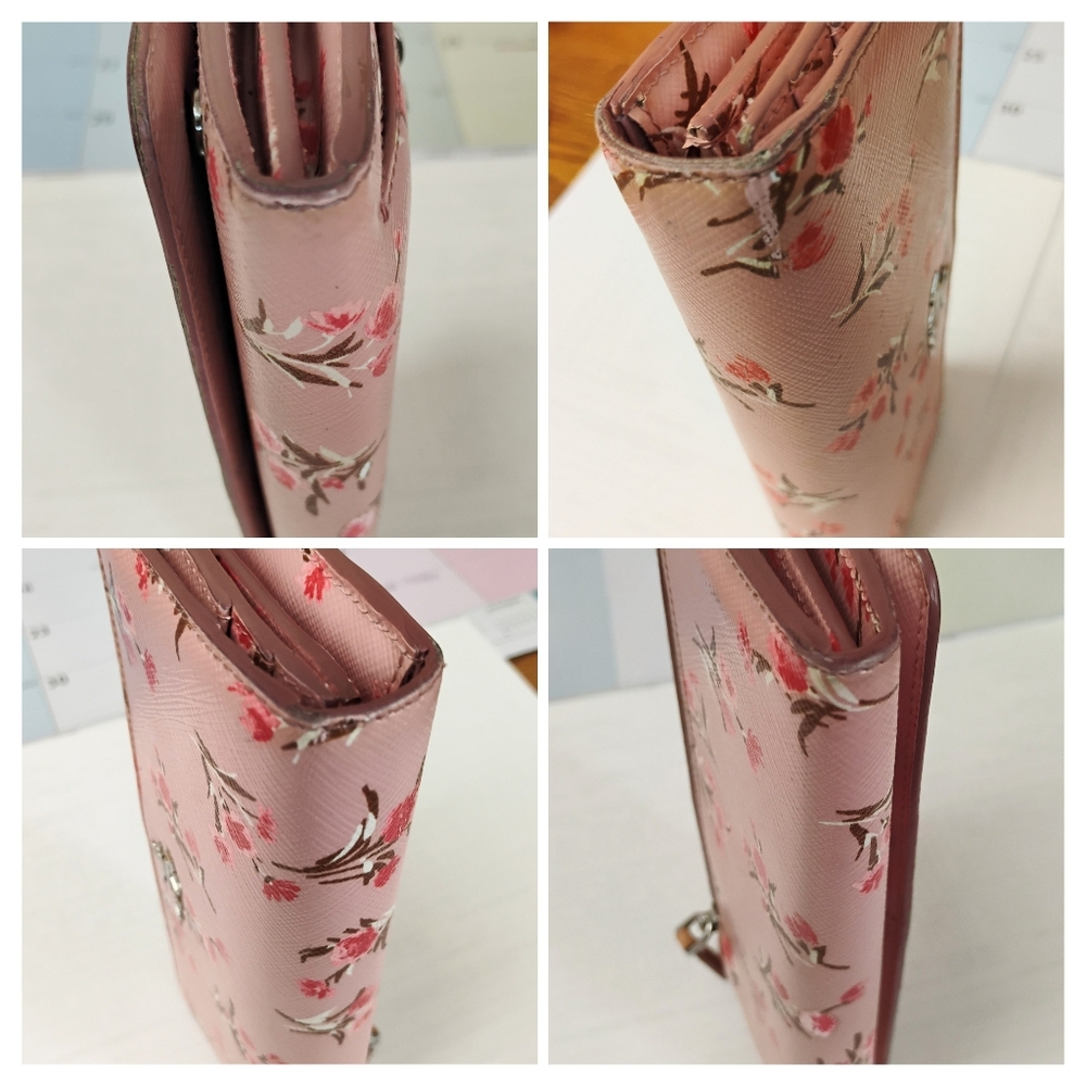 2FER Prada Long Wallet & Card Holder - Pink Floral - Picture 12 of 16